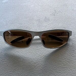 Paul & Shark Matte Silver Sunglasses with Brown Lenses